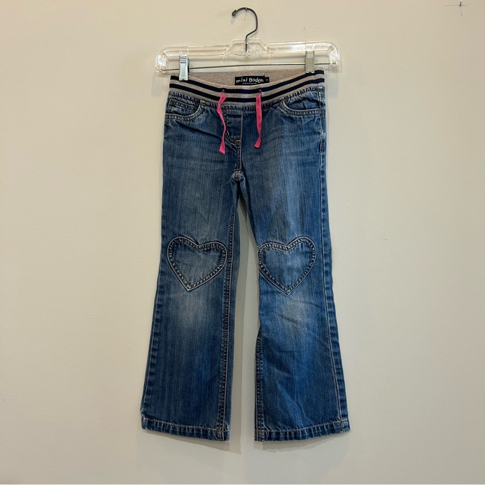 Mini Boden heart jeans. Size 7.